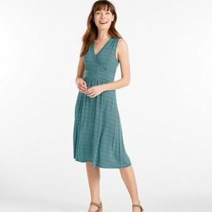 L.L.Bean Summer Knit Dress, Printed Grid